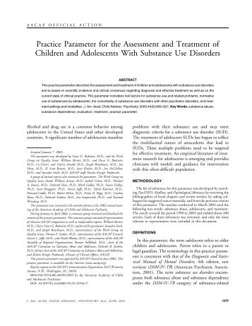 Practice Parameter for the Assessment and Treatment of Children ...