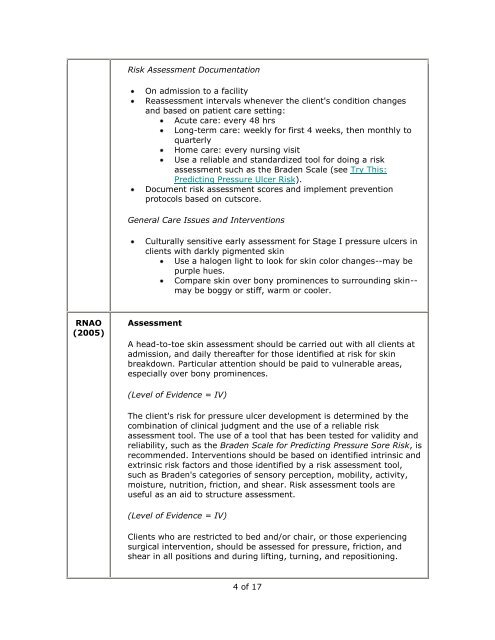 National Guideline Clearinghouse (NGC). Guideline synthesis