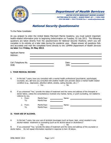 National Security Questionnaire .pdf - US Merchant Marine Academy