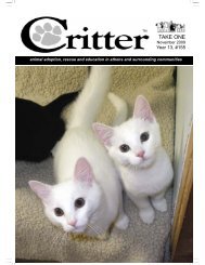 animal adoption, rescue and education in athens ... - Critter Magazine