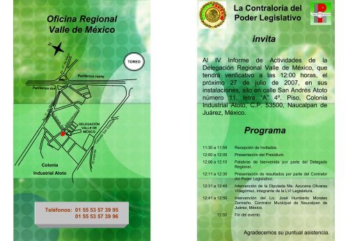 IV Informe de Actividades de la Delegación Regional Valle de México