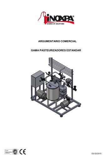 argumentario comercial gama pasteurizadores estandar - inoxpa