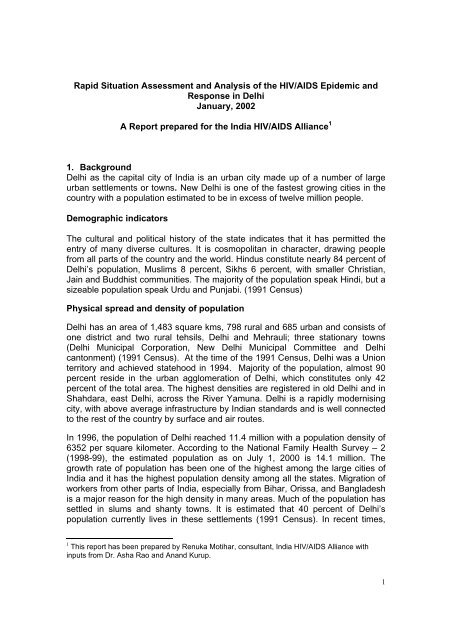 Rapid Situation Assessment and Analysis of the HIV/AIDS Epidemic ...