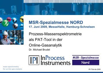 Prozess-Massenspektrometer-System - InProcess Instruments