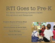 RTI Goes to Pre-K