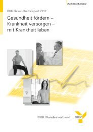 Gesundheitsreport 2012 - BKK-Landesverband NORDWEST