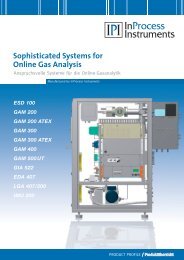 Sophisticated Systems for Online Gas Analysis - InProcess Instruments