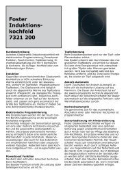 Foster Induktions- kochfeld 7321 200