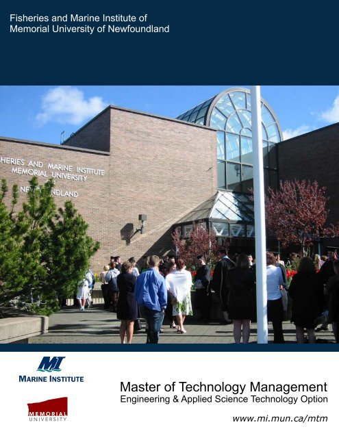 Master of Technology Management brochure - Marine Institute