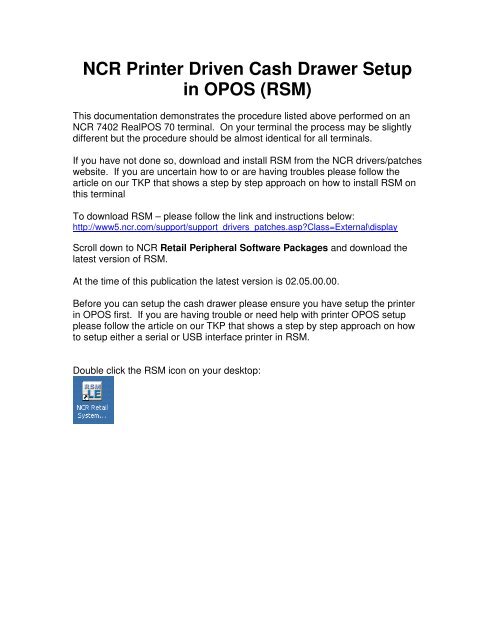 NCR OPOS DRIVERS FOR WINDOWS XP NCR OPOS WINDOWS 8.1 DRIVER