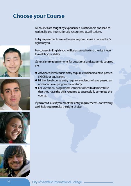 to download the International Prospectus - The Sheffield College