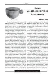 Revista Coloana Infinitului nr. 60 - Brancusi