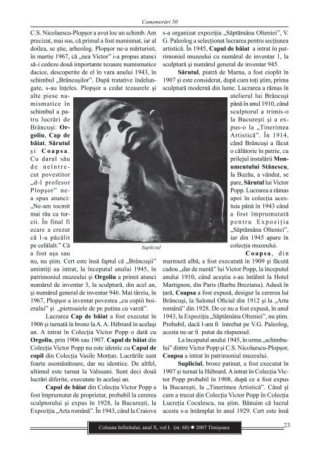 Revista Coloana Infinitului nr. 60 - Brancusi