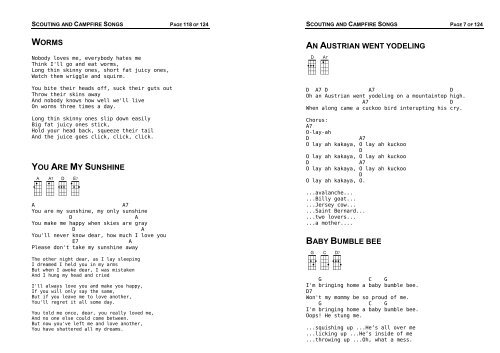 Campfire Song Book (PDF) - Halifax Ukulele Gang (HUG)