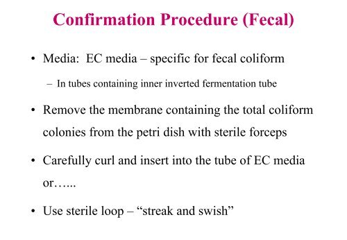 Fecal Coliform - kmutt