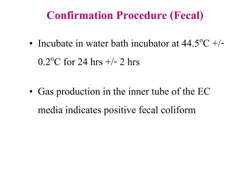 Fecal Coliform - kmutt