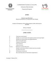 LINEE GUIDA - Cooperazione Italiana allo Sviluppo - Ministero degli ...