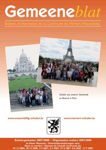 Schoulbulletin 2007 - Administration Communale de Mertert