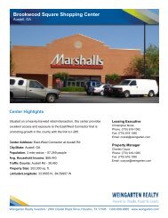 Brookwood Square Shopping Center - Weingarten Realty Investors