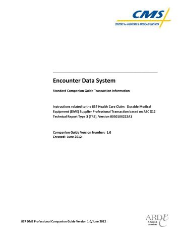 Encounter Data Companion Guide - CSSC Operations