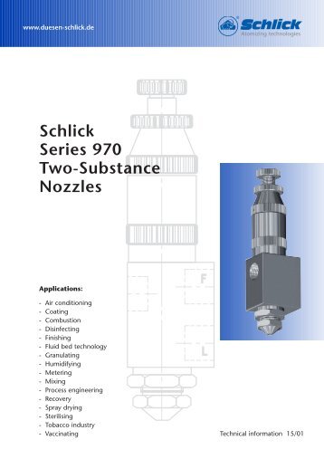 Schlick Series 970 Two-Substance Nozzles - DÃ¼sen-Schlick GmbH