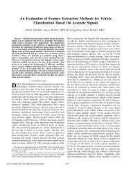 An Evaluation of Feature Extraction Methods for Vehicle ... - ECS