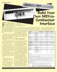 Build Your Own Midi to Synthesizer Interface - Nuts & Volts Magazine