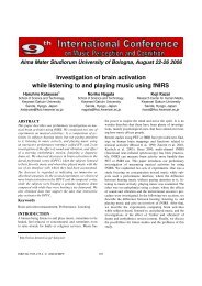 Investigation of brain activation while listening to ... - Prof. Marco Costa