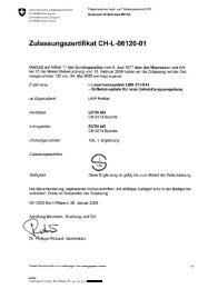 Zulassungszertifikat CH-L-06120-01 - LegNet - METAS