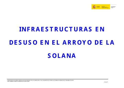 inventario de infraestructuras en desuso en la cuenca del tajo