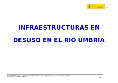 inventario de infraestructuras en desuso en la cuenca del tajo