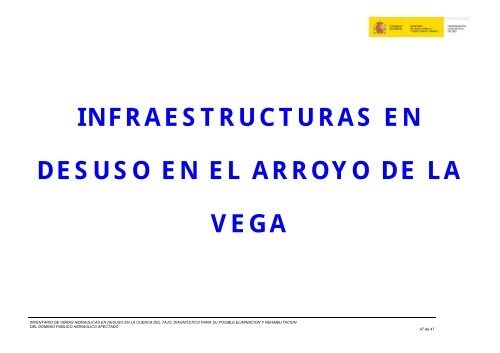 inventario de infraestructuras en desuso en la cuenca del tajo