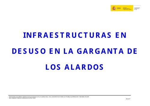 inventario de infraestructuras en desuso en la cuenca del tajo