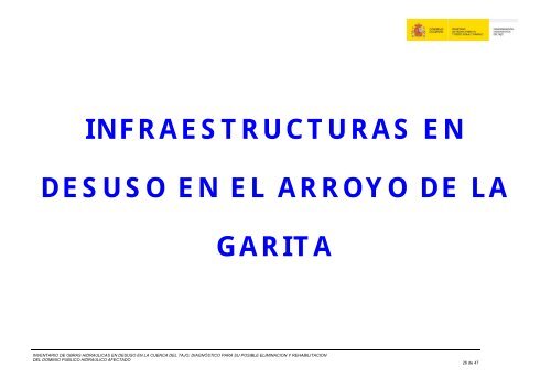 inventario de infraestructuras en desuso en la cuenca del tajo