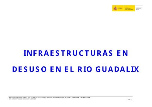 inventario de infraestructuras en desuso en la cuenca del tajo