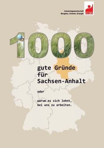 gute Gründe für Sachsen-Anhalt - IG BCE - HALLE-MAGDEBURG