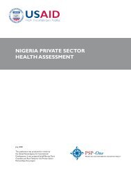 Nigeria Private Sector Health Assessment - SHOPS project