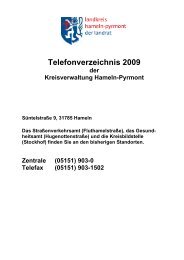 Telefonverzeichnis 2009 - Landkreis Hameln-Pyrmont