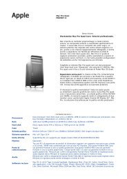 Mac Pro Xeon MA356T/A Descrizione Workstation ... - MaxluxItalia