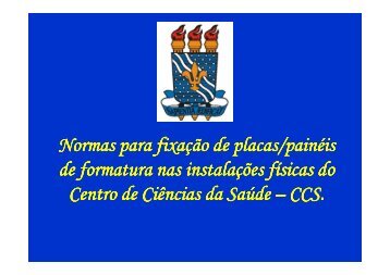 Normas para AposiÃ§Ã£o de Placa de Formatura - CCS