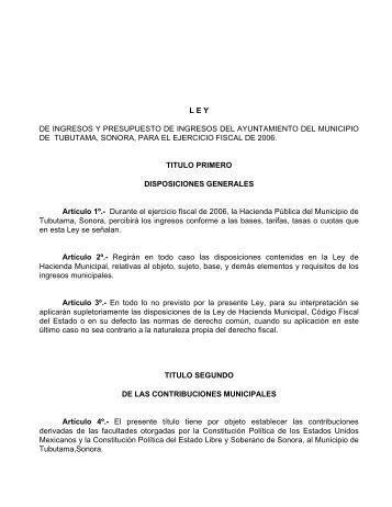 ley de ingresos y presupuesto de ingresos del ayuntamiento del ...