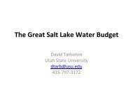 The Great Salt Lake Water Budget - Great Salt Lake Advisory Council