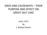Dikes and causeways - Great Salt Lake Advisory Council