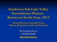 Southwest Salt Lake Valley Groundwater Plumes - Great Salt Lake ...