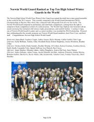 Norwin World Guard Ranked as Top Ten High School Winter ...