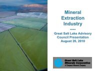 Mineral Extraction Industry - Great Salt Lake Advisory Council