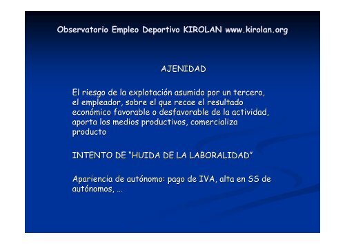 Observatorio Empleo Deportivo KIROLAN