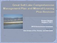 Great Salt Lake Comprehensive Management Plan and Mineral ...