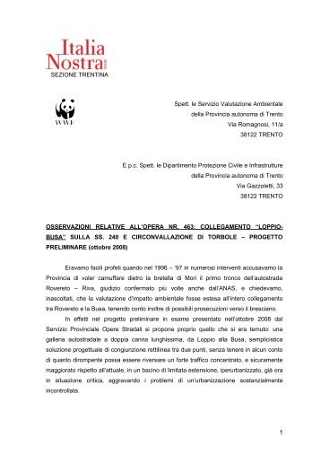 Osservazioni Italia Nostra e WWF al collegamento Loppio Busa.pdf