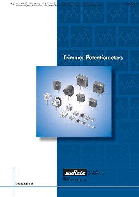 Trimmer Potentiometers (PDF: 1.4MB) - Murata